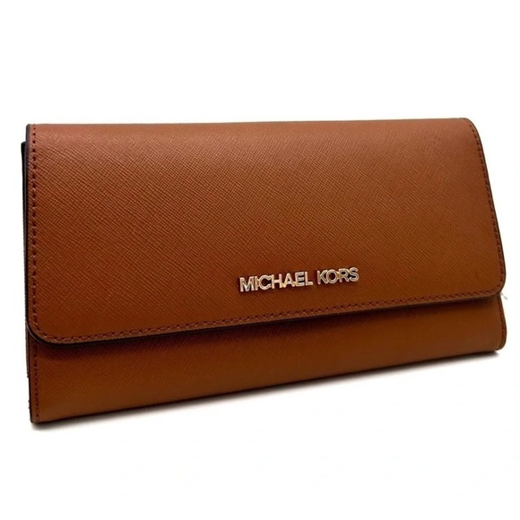 Michael Kors Large trifold Wallet Luggage Brown - Picture 3 of 8